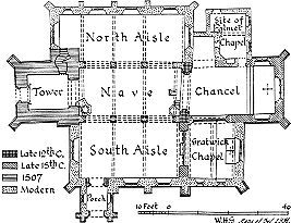 Plan of St Margaret's Church